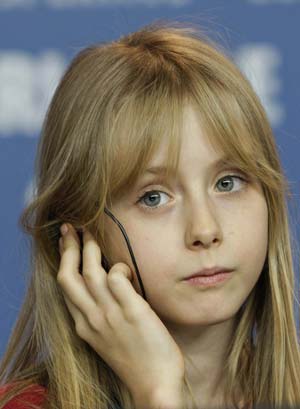 Actress Melusine Mayance attends a news conference to promote the movie 'Ricky' of the 59th Berlinale film festival in Berlin, February 6, 2009.