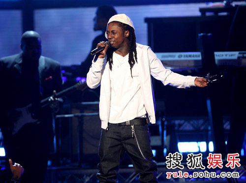 Lil Wayne performs at the 51st Annual Grammy Awards on Sunday, Feb. 8, 2009, in Los Angeles.