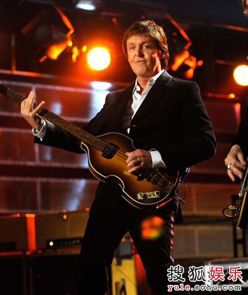 Sir Paul McCartney performs at the 51st Annual Grammy Awards on Sunday, Feb. 8, 2009, in Los Angeles.