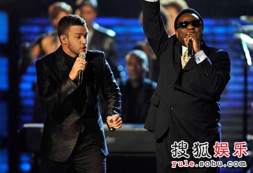 Justin Timberlake and Al Green perform at the 51st Annual Grammy Awards on Sunday, Feb. 8, 2009, in Los Angeles. 