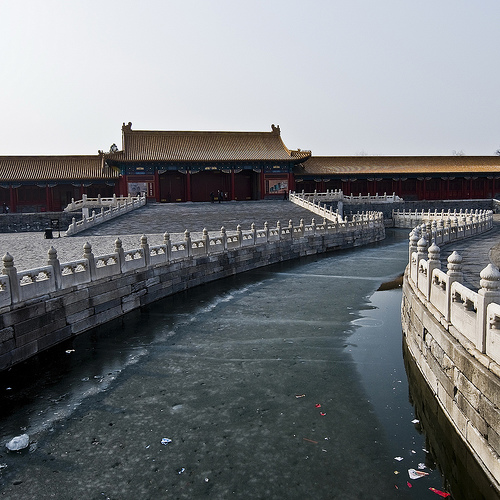 This photo taken on February 13 shows the Forbidden City in Beijing, China. The Forbidden City, built from 1406 to 1420, is the world's largest surviving palace complex and also is the largest collection of preserved ancient wo oden structures in the world. [Liu Jiao/China.org.cn]