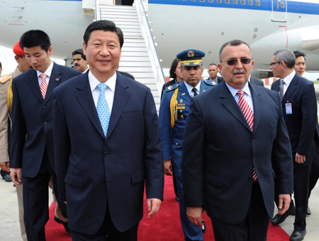Chinese Vice President Xi Jinping arrived midday on Tuesday in Caracas for an official visit to Venezuela.