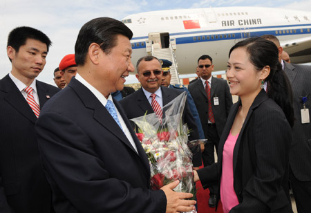 Chinese Vice President Xi Jinping arrived midday on Tuesday in Caracas for an official visit to Venezuela.