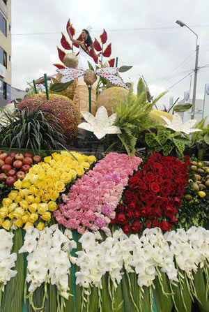 A float runs in the Ambato carnival in Ambato of Ecuador, Feb. 22, 2009. The carnival in Ambato kicked off on Sunday.[Henry Lapo/Xinhua] 