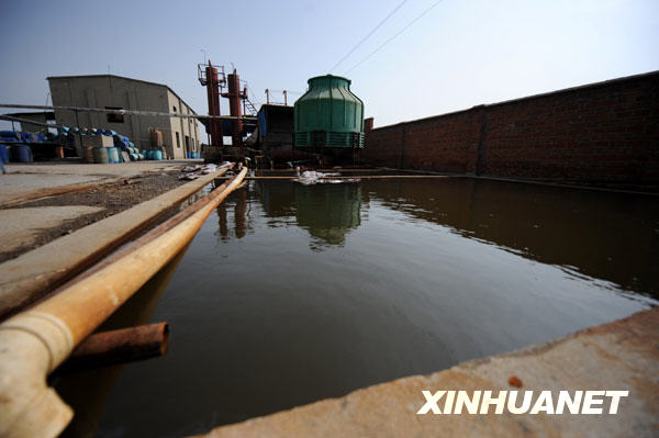 Photo taken on February 21, 2009 shows the Biaoxin Chemical Company, which has caused a massive tap water pollution in Yancheng, east Jiangsu province.