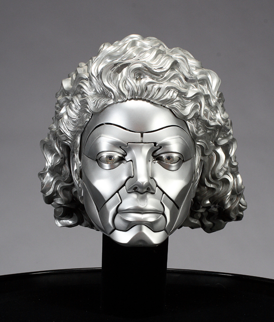 A custom special effect robotic Michael Jackson head. It is featured prominently in the climactic scene of Jackson's 1988 film Moonwalker.