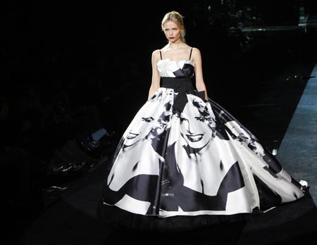 A model displays a creation as part of Dolce and Gabbana Fall/Winter 2009/10 women's collection during Milan Fashion Week March 2, 2009. 