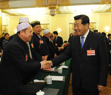 Chinese leaders joined group discussions with the country's political advisors Wednesday,