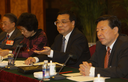 Chinese leaders joined group discussions with the country's political advisors Wednesday,