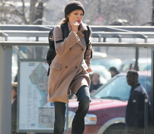 Angelina Jolie shot a few action scenes on the set of 'Salt' on Thursday, March 5, 2009. 