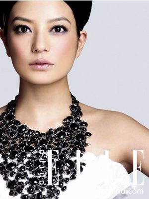 Actress Zhao Wei poses for a series of feature photos on the April issue of 'Elle' magazine.