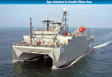  March 9, 2009: The Pentagon says five Chinese ships, including a naval vessel, harassed USNS Impeccable in international waters off Hainan. China says the US ship was carrying out an illegal survey.