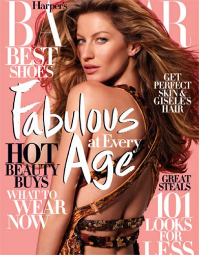 Brazilian super model Gisele Bundchen appears in a set of photos for trendy magazine 'Harper's Bazaar'. The 29-year-old fashion queen married National Football League star Tom Brady of the U.S. in February. 