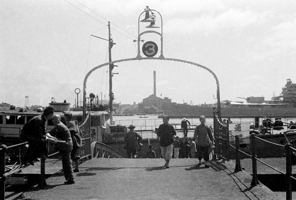 Docks along the Huangpu River in the 1930s