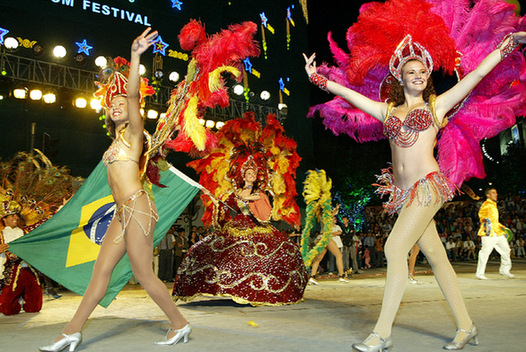 Performers at the Shanghai Festival of Tourism