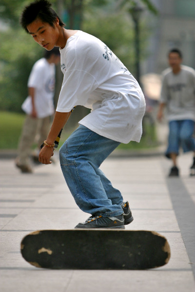 Young Skateboarders. 