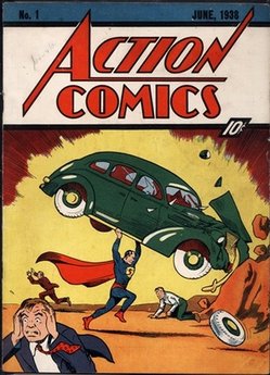 In this file photo released by Metropolis Collectibles, Friday, Feb. 27,2009 in New York, the June, 1938 cover of 'Action Comics' is shown. The issue that was first featured the character 'Superman,' has sold for $317,200 in an Internet auction on Friday, March 13, 2009. 