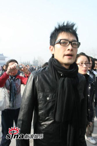 Actor Ren Quan attends the memorial service for Li Yu at Beijing's Babaoshan funeral home on Wednesday, March 18, 2009. 