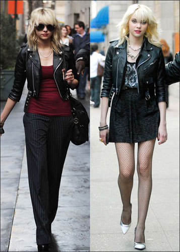 'Gossip Girl' starlet Taylor Momsen was spotted out working on the filming set of the hit TV play in New York City on March 18 afternoon. The 15-year-old, who plays Jenny Humphrey in the drama, sported a few different looks during her filming session. 