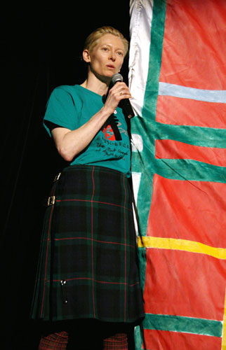 Scottish actress Tilda Swinton attends the opening ceremony of the Scottish Cinema of Dreams festival in Beijing on March 19, 2009. 