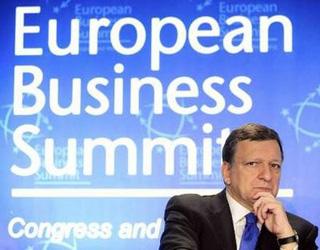 European Commission President Jose Manuel Barroso attends the European Business Summit in Brussels March 26, 2009. [Eric Vidal/CCTV/REUTERS] 