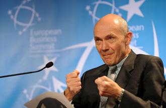 Pascal Lamy, Director General of World Trade Organization (WTO), attends the 7th European Business Summit in Brussels, capital of Belgium, on March 26, 2009. [Wu Wei/Xinhua] 
