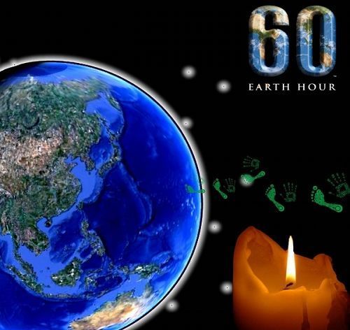 A playbill designed by a netizen to publicize the knowledge of the Earth Hour. The lights are going down from the Great Pyramids to the Acropolis, the Eiffel Tower to the Sears Tower, as more than 2,800 municipalities in 84 countries and regions plan on Saturday to mark the second worldwide Earth Hour. [Photo from news.163.com]
