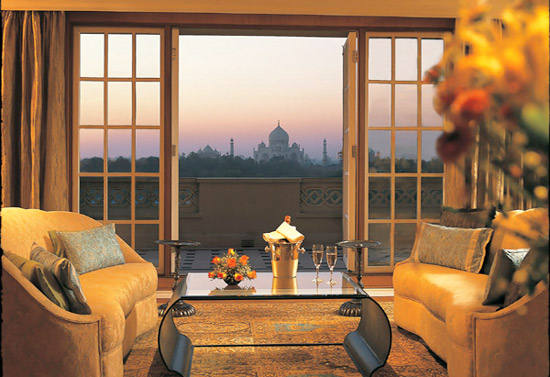 Designed to capture views of one of the world's most-visited man-made wonders, the Taj Mahal, the Moorish and Mughal-inspired Oberoi Amarvilas is an opulent shrine to luxury. 