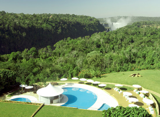 Sheraton Iguazu Resort and Spa, Argentina. Surrounded by rainforest, the 180-room, three-floor resort in the heart of World Heritage-listed Iguazu National Park is within walking distance of Iguazu Falls.