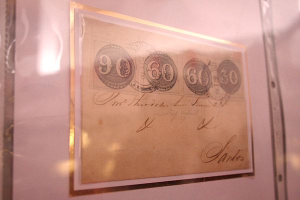 Photo taken on April 10, 2009 shows 'the America's First' on display during the China 2009 World Stamp Exhibition in Luoyang, central China's Henan province. [Photo: CRIENGLISH.com/Zhu Jin] 