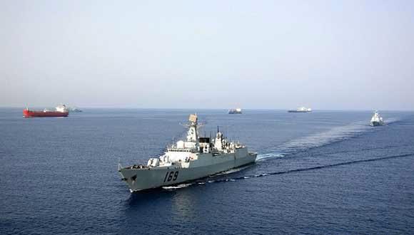 In 2009, the Chinese Navy would continue its missions in the Gulf of Aden and waters off the Somali coast to protect merchant vessels against spreading piracy. [File Photo]