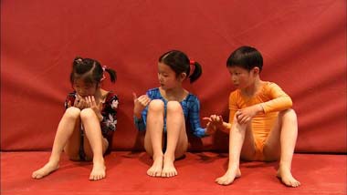 Shanghai filmmaker Gan Chao's latest documentary 'The Red Race' centers around little would-be gymnasts.
