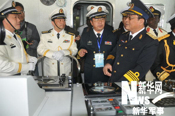 China invited senior naval officers from 29 countries Wednesday to three People's Liberation Army (PLA) Navy vessels on the sidelines of a celebration to mark the 60th anniversary of the founding of the PLA Navy.