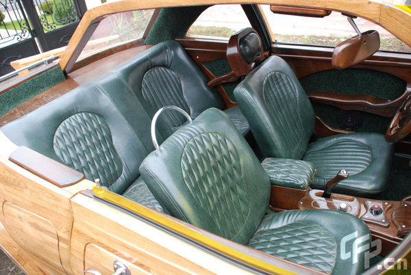 This car is surely one of a kind. A wooden car with a split personality, half cabriolet and half hard top cruiser: the two-litre fuel-injected Lazarenko. The whole exterior was hand carved by master carpenter Vasyl Lazarenko from Ukraine. Underneath all the wood is the simple chasis of an Opel Askon. The project took over a year to complete and is guaranteed to turn heads as it drives down the street. [barcroftmedia/CFP] 