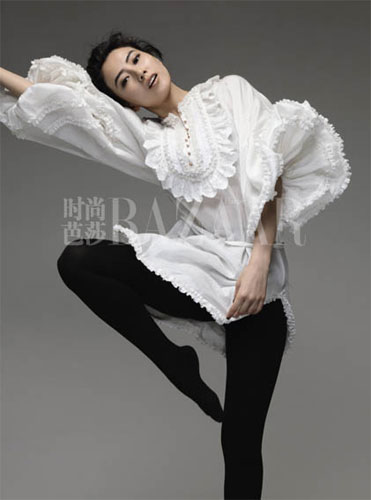 Chinese actress Gao Yuanyuan, who stars in latese Nanjing massacre film 'City of Life and Death', poses for leading trend magazine 'Harper's Bazaar'. In the lengthy interview with the mag, she talks about her childhood, the torturous experience during the shooting of 'City of Life and Death', and lot more about her acting career.