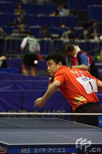 Wang Hao opened with a men's singles victory over Turkey's Cem Zeng.