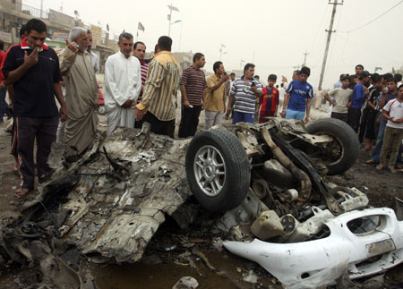 The death toll from three car bomb explosions in marketplaces in Baghdad's Sadr City neighborhood on Wednesday, rose to 41 and up to 68 people injured, an Interior Ministry source said.