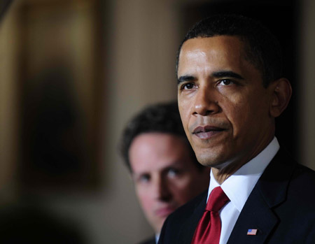 U.S. President Barack Obama delivers remarks on tax reform at the White House in Washington, May 4, 2009. (Xinhua/Zhang Yan)