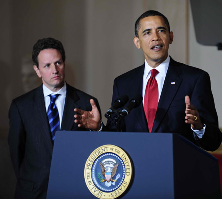 U.S. President Barack Obama delivers remarks on tax reform at the White House in Washington, May 4, 2009. [Xinhua]