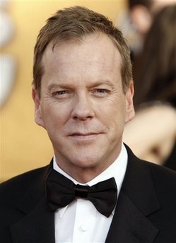 In this Jan. 25, 2009 file photo, Kiefer Sutherland arrives at the 15th Annual Screen Actors Guild Awards in Los Angeles.