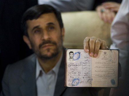 A recent poll shows that Iran's president Mahmoud Ahmadinejad is leading Iran's presidential election poll by big margin, Iran's satellite Press TV reported on Tuesday.