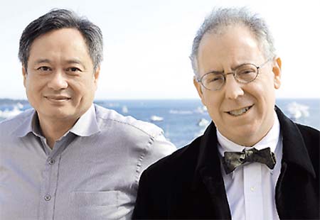 Director Ang Lee (left) and American screenwriter and producer James Schamus are on site last week at the 62nd International Film Festival in Cannes, southern France.