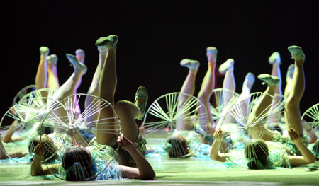 Dancers from Weiyang Culture Center of Yangzhou City perform a dance creation named 