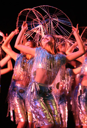 Dancers from Weiyang Culture Center of Yangzhou City perform a dance creation named 