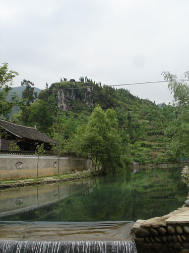 A weir on the river course