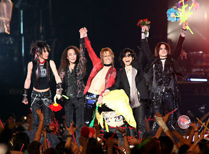 X Japan stages a concert in Taipei, Taiwan on Saturday, May 30, 2009. 