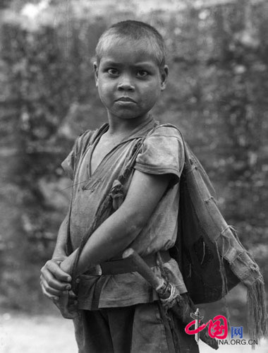 A boy of the Wa ethnic group, Ximeng, Yunnan, 1984