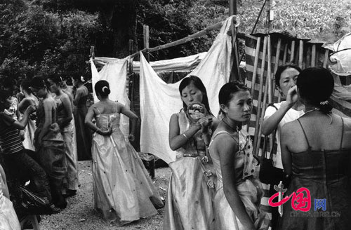 Amateur actresses in a village, Baoshan, Yunnan, 2005