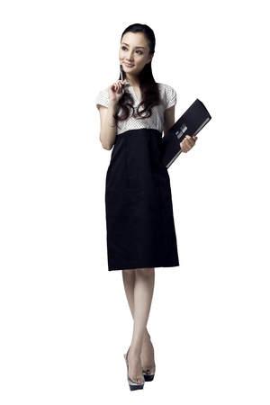 Chinese actress Li Xiaolu in office-lady outfit