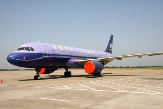 An East Star Air's passenger jet with the engines covered with red cloth. This private airline company was grounded more than three months ago due to heavy financial losses [CFP] 